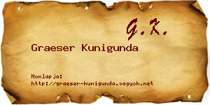 Graeser Kunigunda névjegykártya